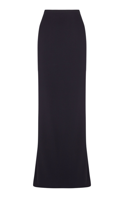 Shop Sophie Et Voila Crepe Column Maxi Skirt In Black