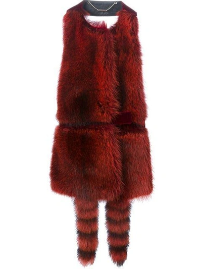 Shop Givenchy Backless Fur Gilet
