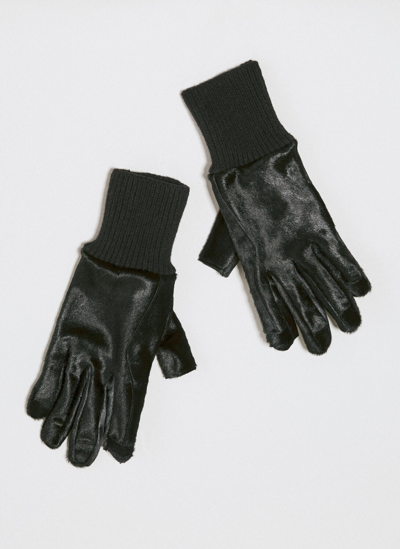 Shop Rick Owens Ribcuff Hair Gloves In Black
