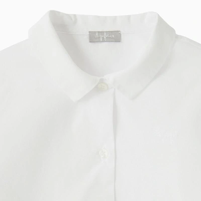 Shop Il Gufo Poplin Shirt In White