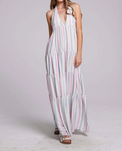 Chaser Milano Positano Stripe Maxi Dress In Multi In Multi