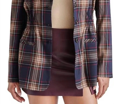 Shop Steve Madden Frida Plaid Jacket In Patterned In Multi