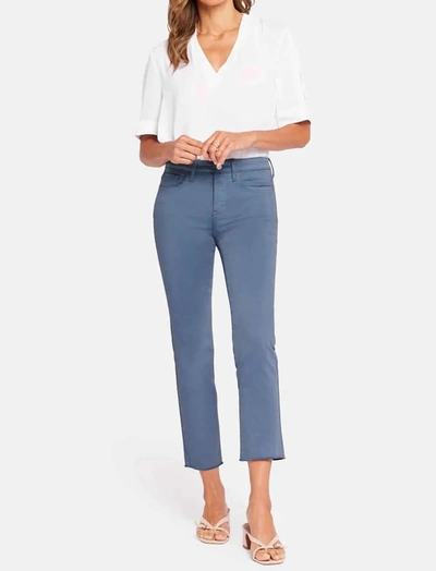 Shop Nydj Sheri Slim Ankle Jeans With Frayed Hems In Blue Stone