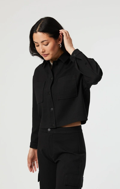 Shop Mavi Shirley Jacket In Black Move Stretch