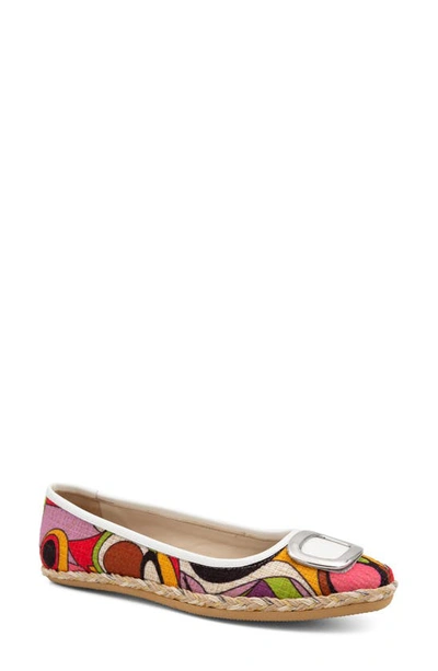 Shop Amalfi By Rangoni Gloriosa Flat In Red Magnolia