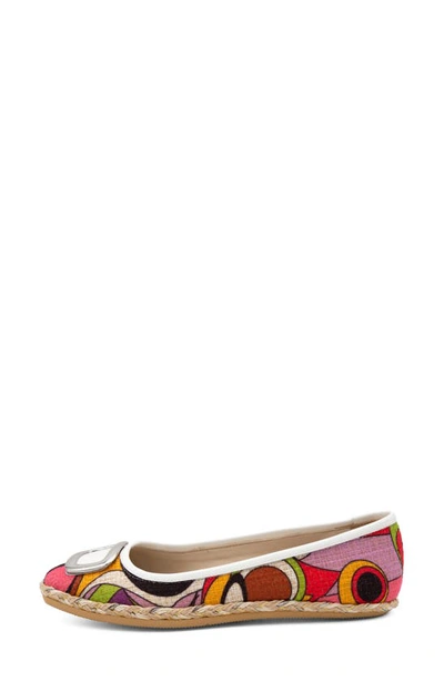 Shop Amalfi By Rangoni Gloriosa Flat In Red Magnolia