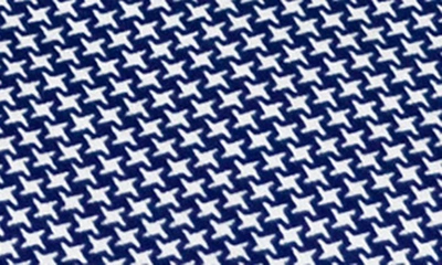 Levinas Contemporary Fit Houndstooth Button-up Shirt In Navy Houndstooth Print
