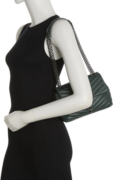 Shop Rebecca Minkoff Edie Quilted Leather Bag In Bottle Green