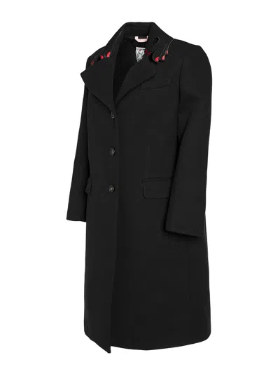 Vivetta Patterned Coat In Negro