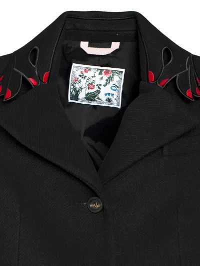 Vivetta Patterned Coat In Negro