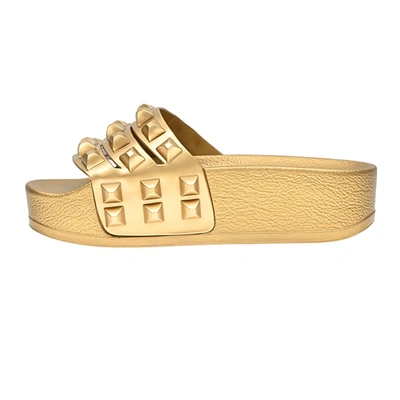 Shop Carmen Sol Carmen Platform Slides Sandals In Gold