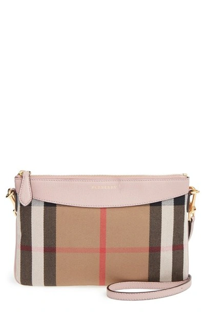 Shop Burberry 'peyton - House Check' Crossbody Bag In Pale Orchid