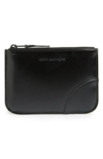 Shop Comme Des Garçons Top Zip Pouch Wallet In Black