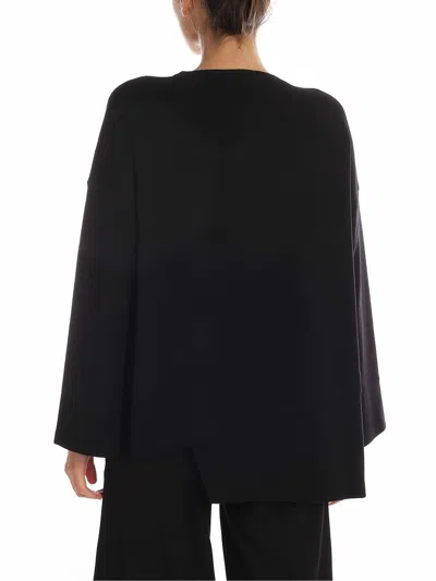 Fuzzi Oversize Pullover In Black In Negro