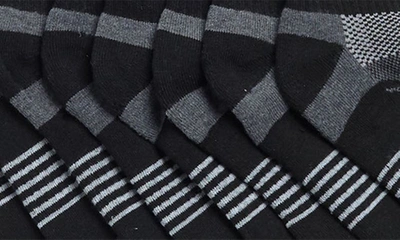 Shop Rainforest 8-pack Half Cushioned Quarter Socks In Black/ Charcoal/ White Multi