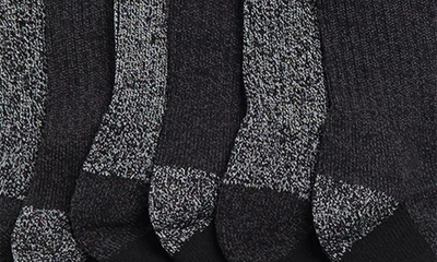 Shop Rainforest 6-pack Moisture Wicking Outdoor Crew Socks In Grey/ Charcoal Multi