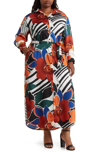 Shop By Design Emmeline Stripe Maxi Dress In In Bloom Rust