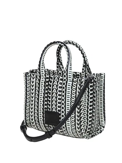Marc Jacobs Micro Tote In Monogram Leather In Black