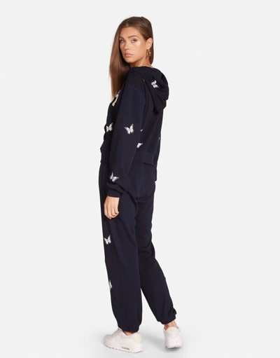 Lauren Moshi Chantria Optimist Butterflies In Dark Navy