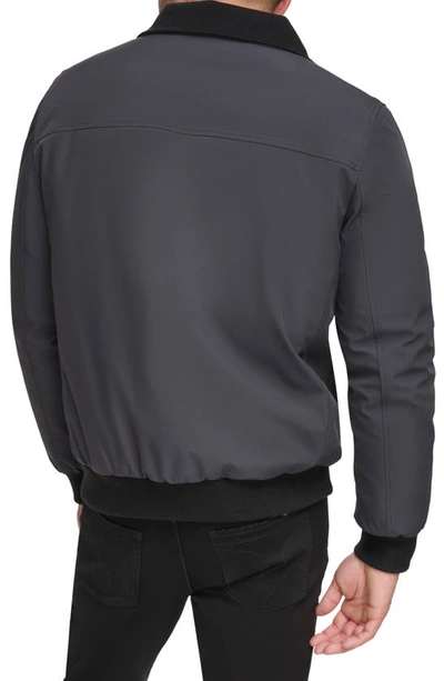 Calvin Klein Men's Flextech Solid Bomber Jacket In Iron