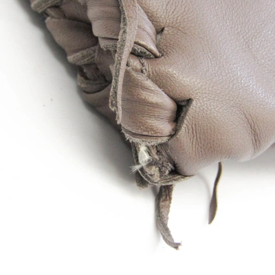 Shop Bottega Veneta Intrecciato Grey Leather Clutch Bag ()
