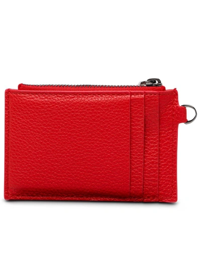 Shop Ferrari Red Leather Cardholder