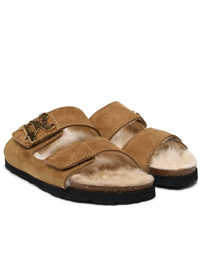 Shop Palm Angels 'comfy' Slippers In Brown