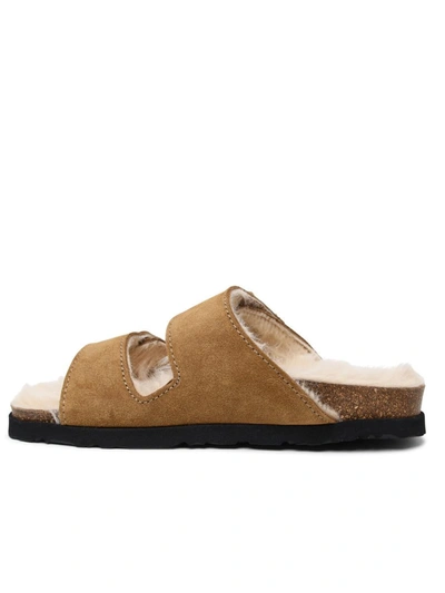Shop Palm Angels 'comfy' Slippers In Brown