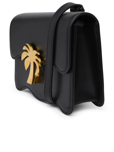 Shop Palm Angels Black Leather 'palm Beach' Bag