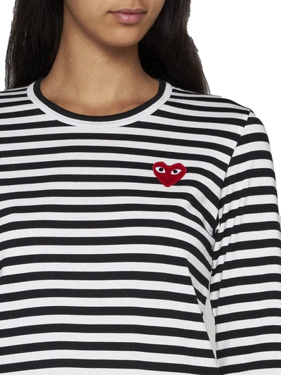 Shop Comme Des Garçons Play Cdg Play T-shirts And Polos In Black