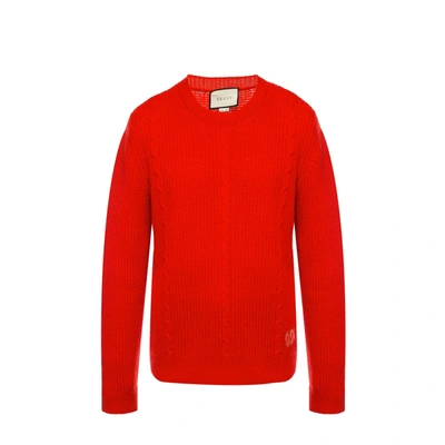 Shop Gucci Elfo Wool Sweater In Red