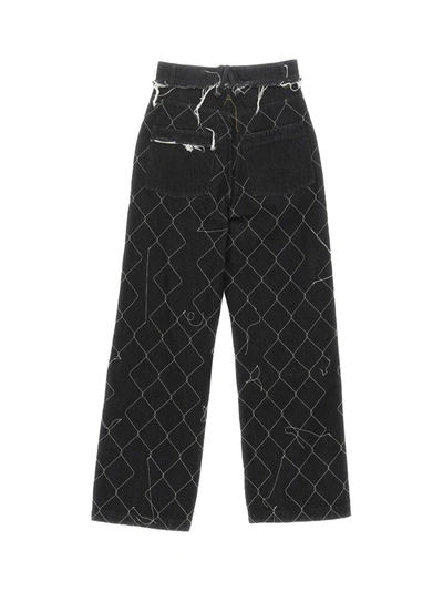 Shop Airei Trousers In Washed Black