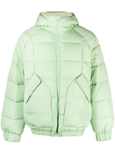 Shop Arte Antwerp Joey Cuts Puffer Jacket In Green