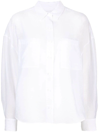 Shop Calvin Klein Cropped Shirt In White