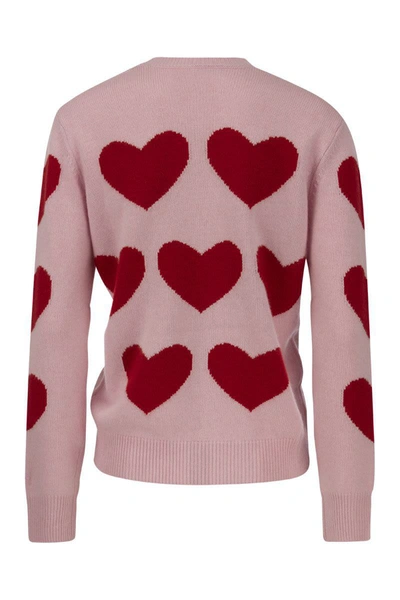 Shop Mc2 Saint Barth Wool-blend Jumper With Embroidery In Pink