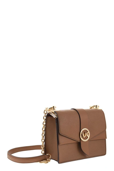 Shop Michael Kors Greenwich - Saffiano Leather Bag In Brown