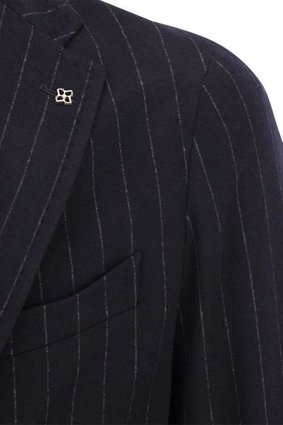 Tagliatore Men's Wool And Cotton Suit In Blue