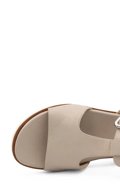 Shop Amalfi By Rangoni Balestra Leather Sandal In Grey Piumalux