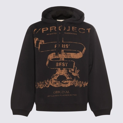 Shop Y/project Black Cotton Paris Best Sweatshirt