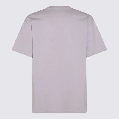 Shop Y/project Lilac Cotton Pinced Logo T-shirt
