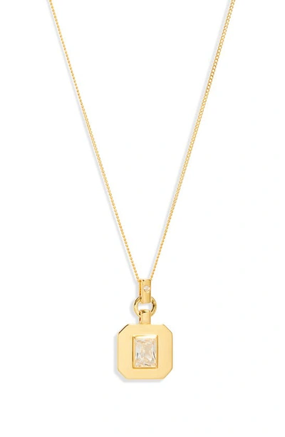 Shop Nordstrom Cubic Zirconia Pendant Necklace In Clear- Gold