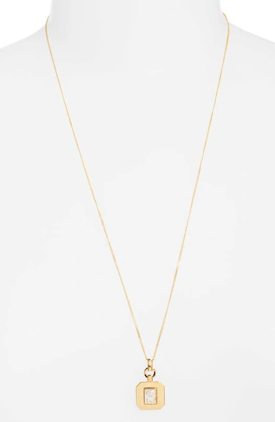 Shop Nordstrom Cubic Zirconia Pendant Necklace In Clear- Gold