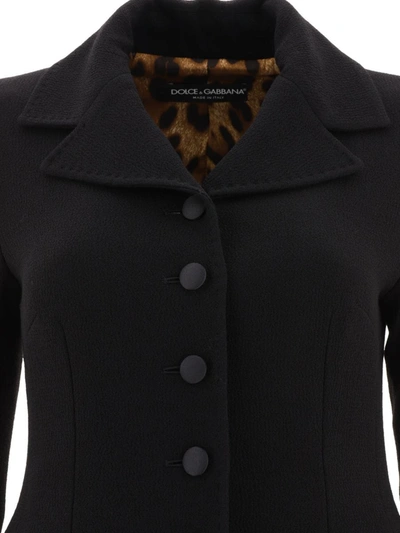 Shop Dolce & Gabbana Single-breasted Blazer In Merino Wool In Black