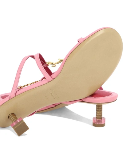 Shop Jacquemus "les Sandales Basses Pralu" Sandals In Pink