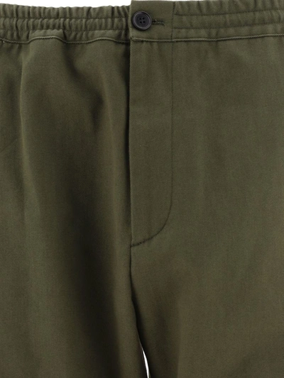 Shop Marni Cargo Trousers With Drawstring In Green