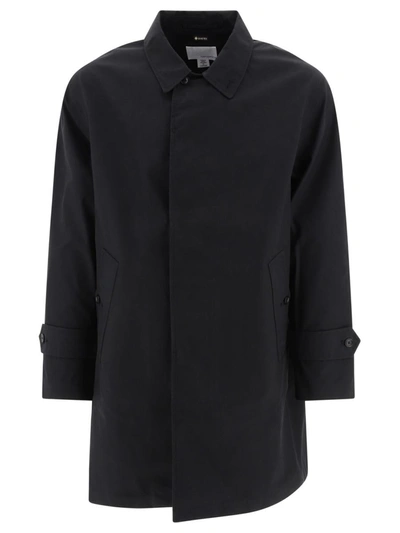 Shop Nanamica "gore-tex Soutien Collar" Rain Coat In Black