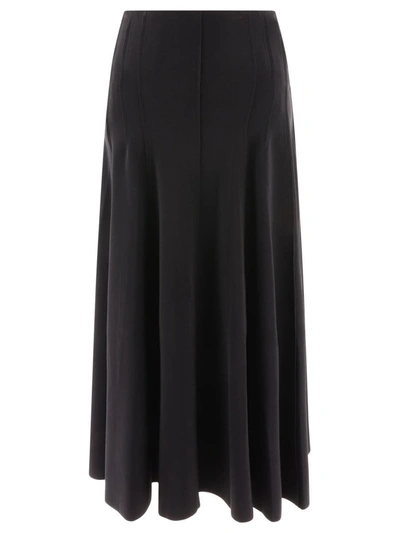 Shop Norma Kamali "grace" Skirt In Black
