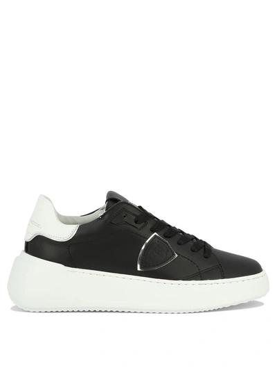 Shop Philippe Model "tres Temple" Sneakers In Black