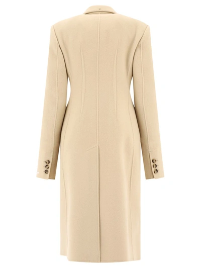 Shop Sportmax "morgana" Double-faced Woollen Cloth Coat In Beige