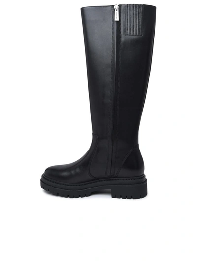 Shop Michael Michael Kors 'regan' Black Leather Boots